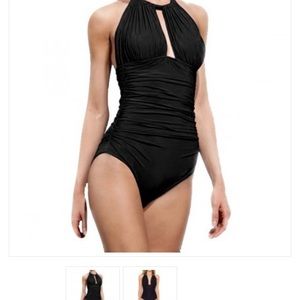 Lenny Niemeyer Ruched Halter Maillot $239
